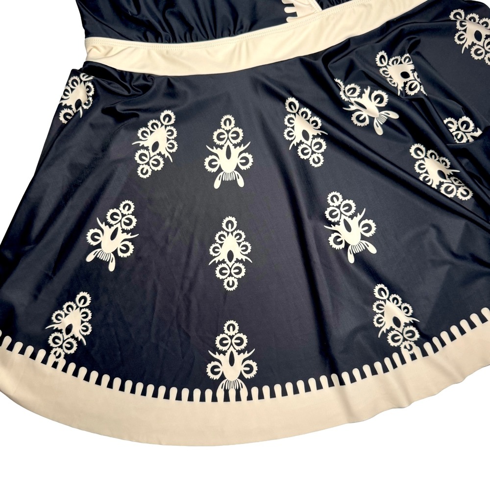 BloomChic Swim Dress Set Plus Size 26 Black Boho Modest Swimwear Beach Resort - Picture 4 of 15
